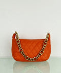 Borsa in pelle con catena grande