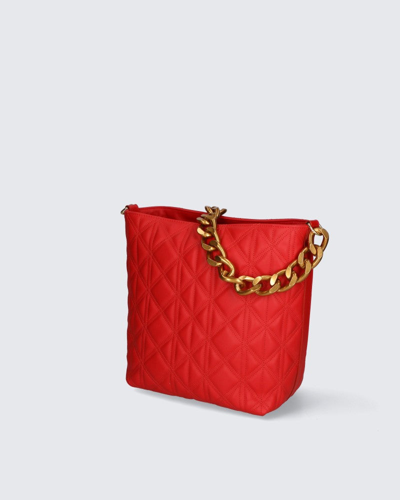 Borsa a spalla a singolo scomparto con catena