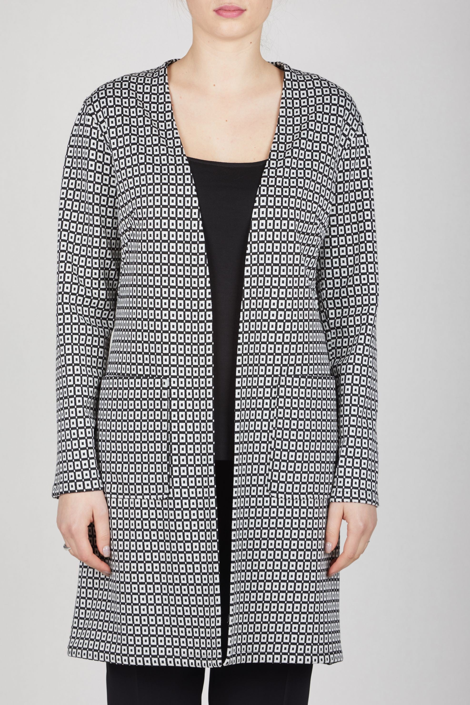 Cardigan a quadretti