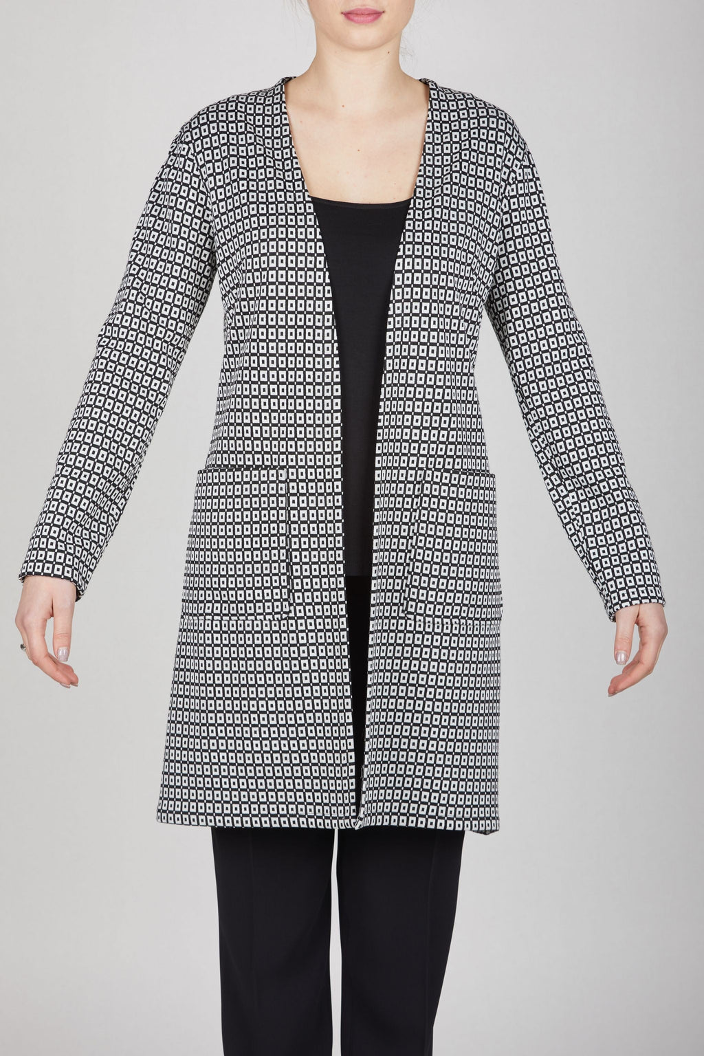 Cardigan a quadretti