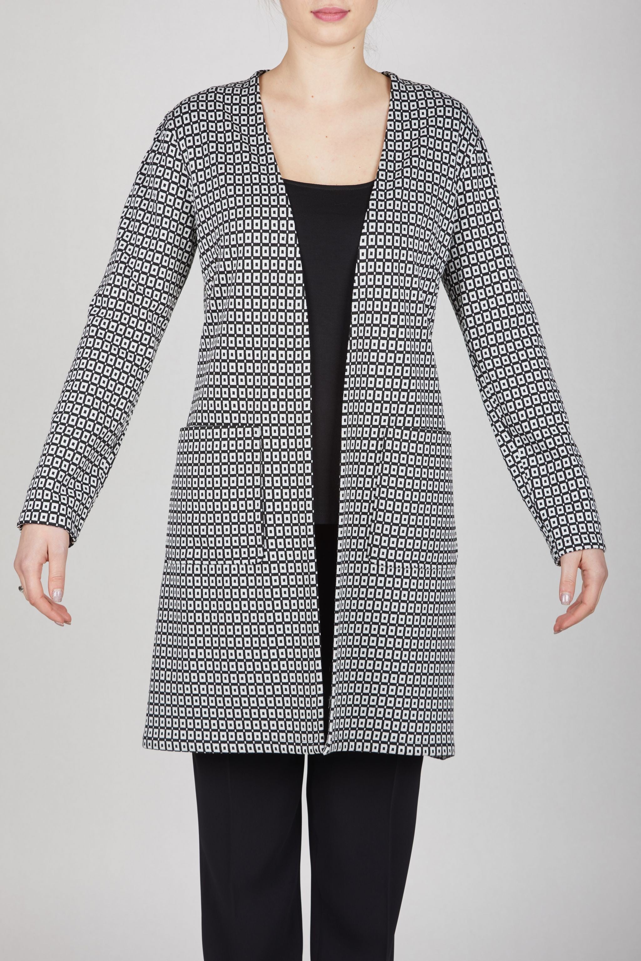 Cardigan a quadretti