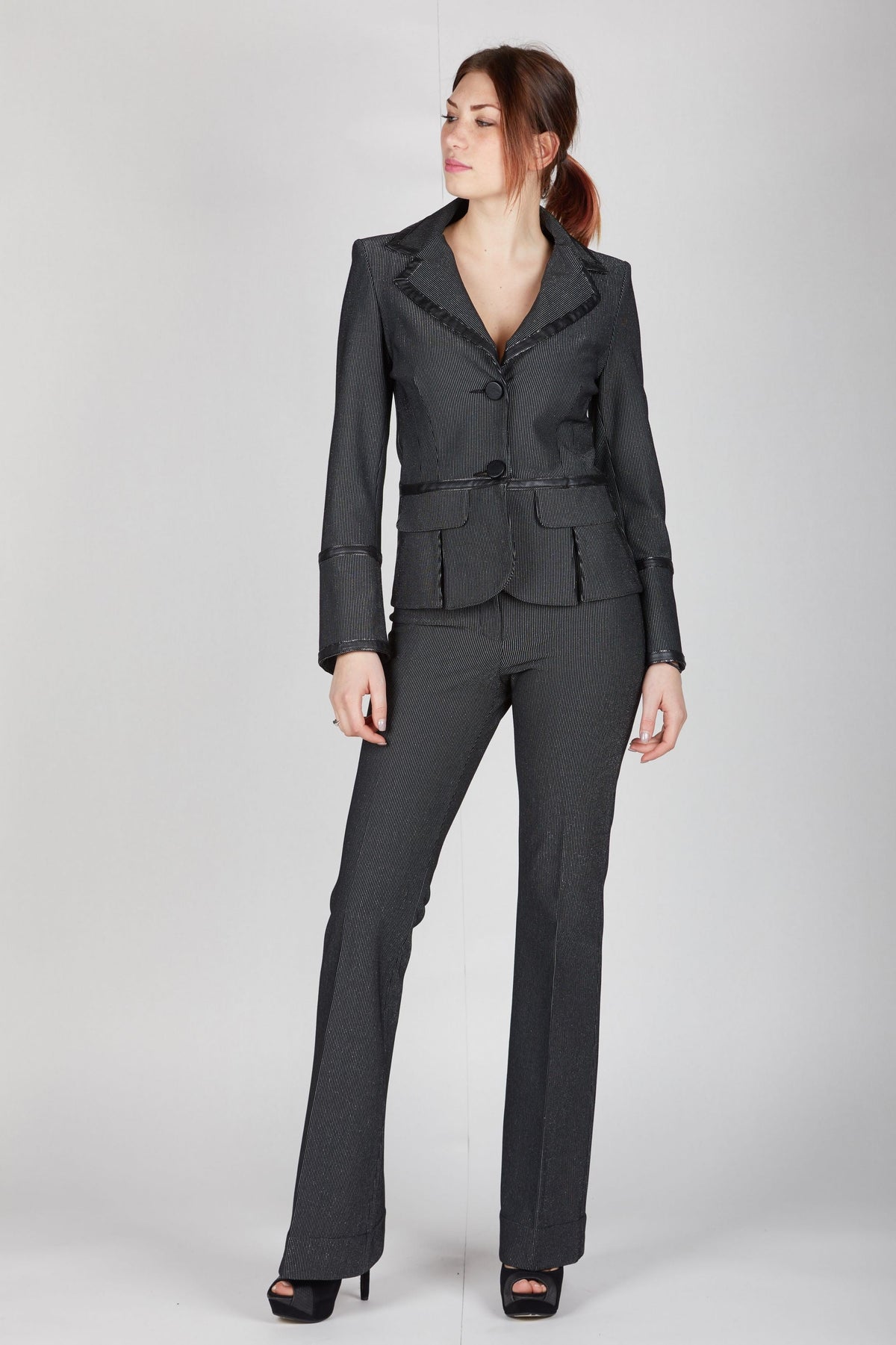Giacca a righe lurex