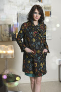 Mantella a cappotto jacquard floreale