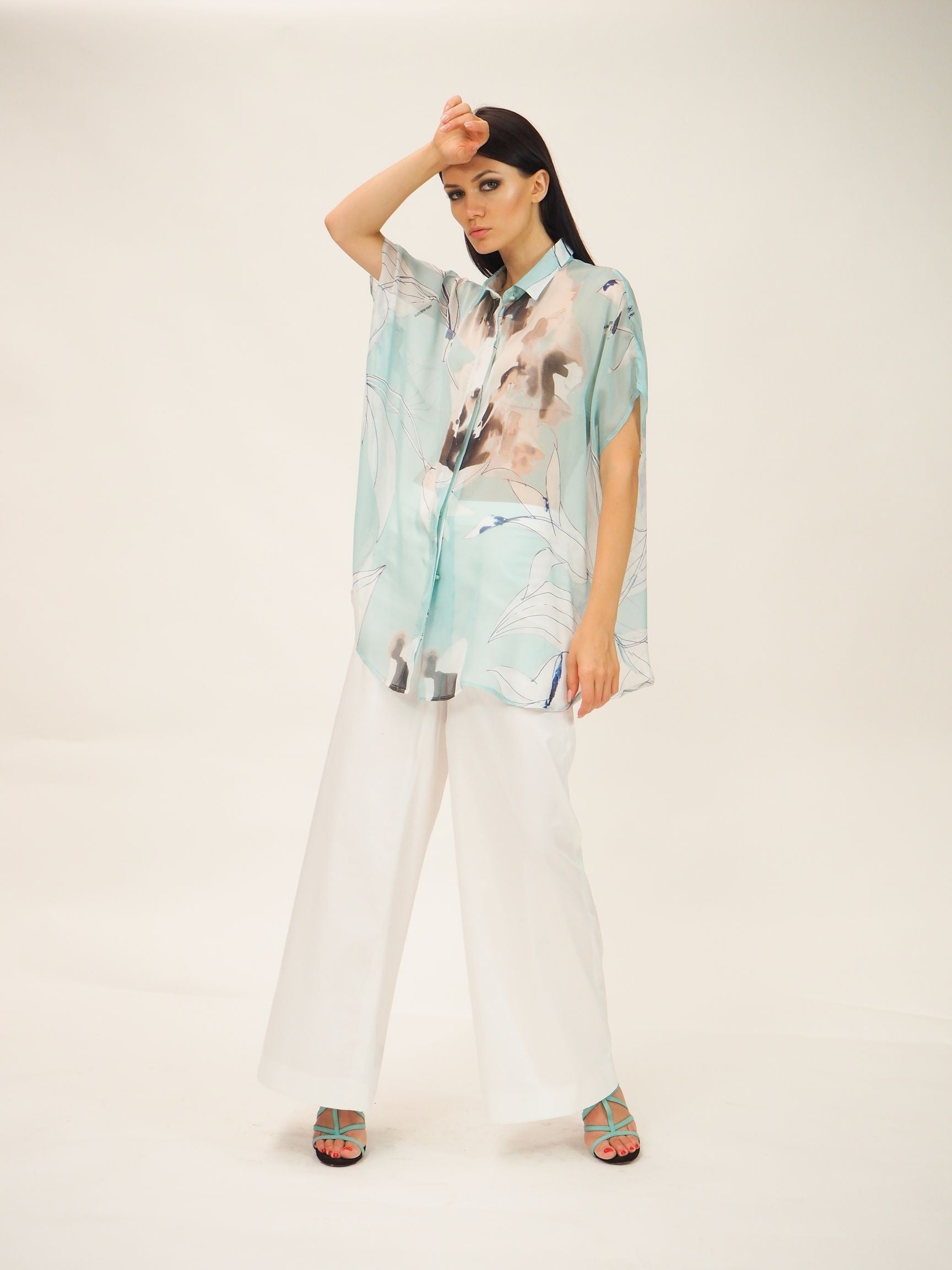 Camicia geogette fantasia