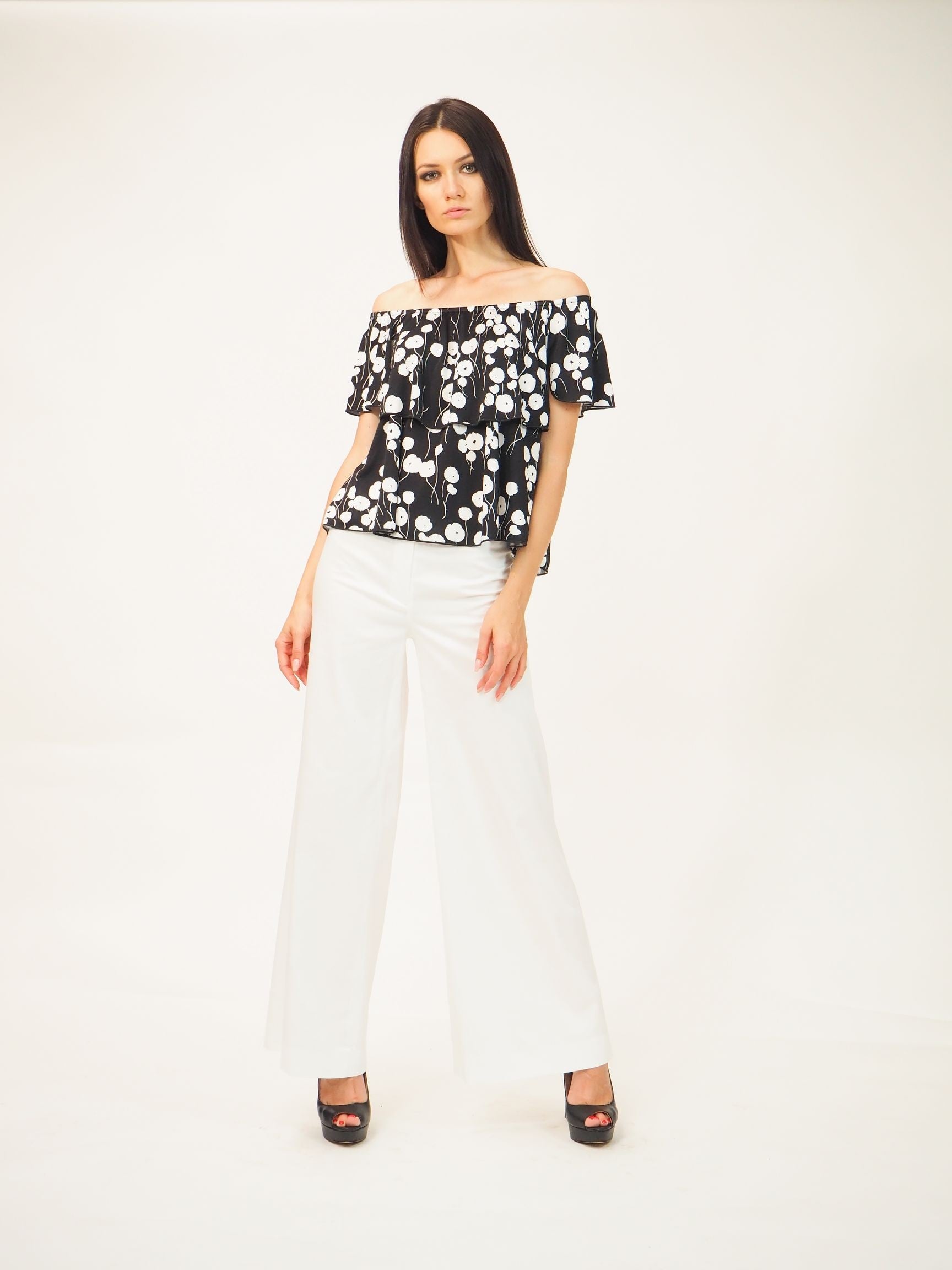Pantalone largo in cotone