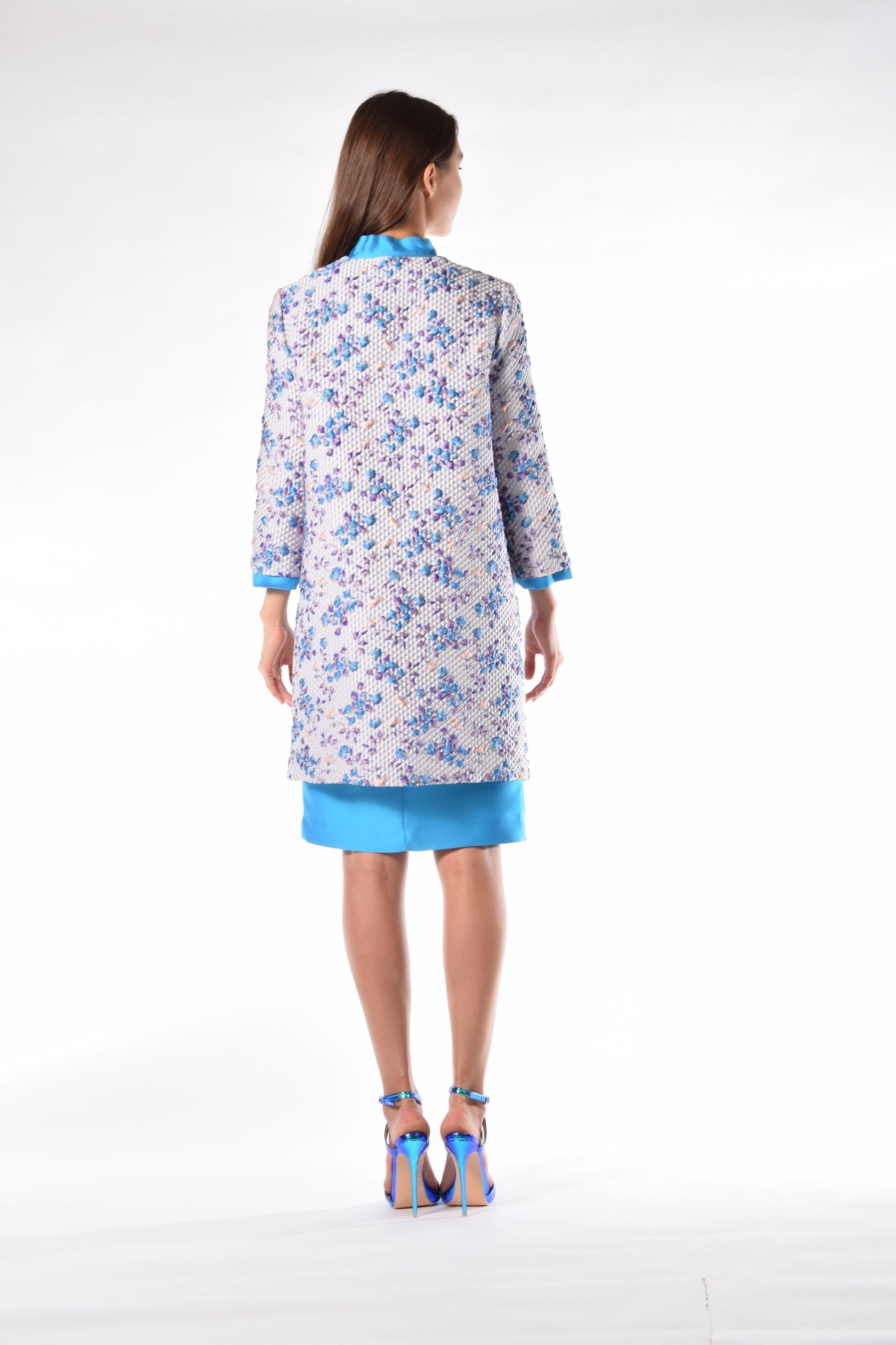 Spolverino in tessuto jacquard