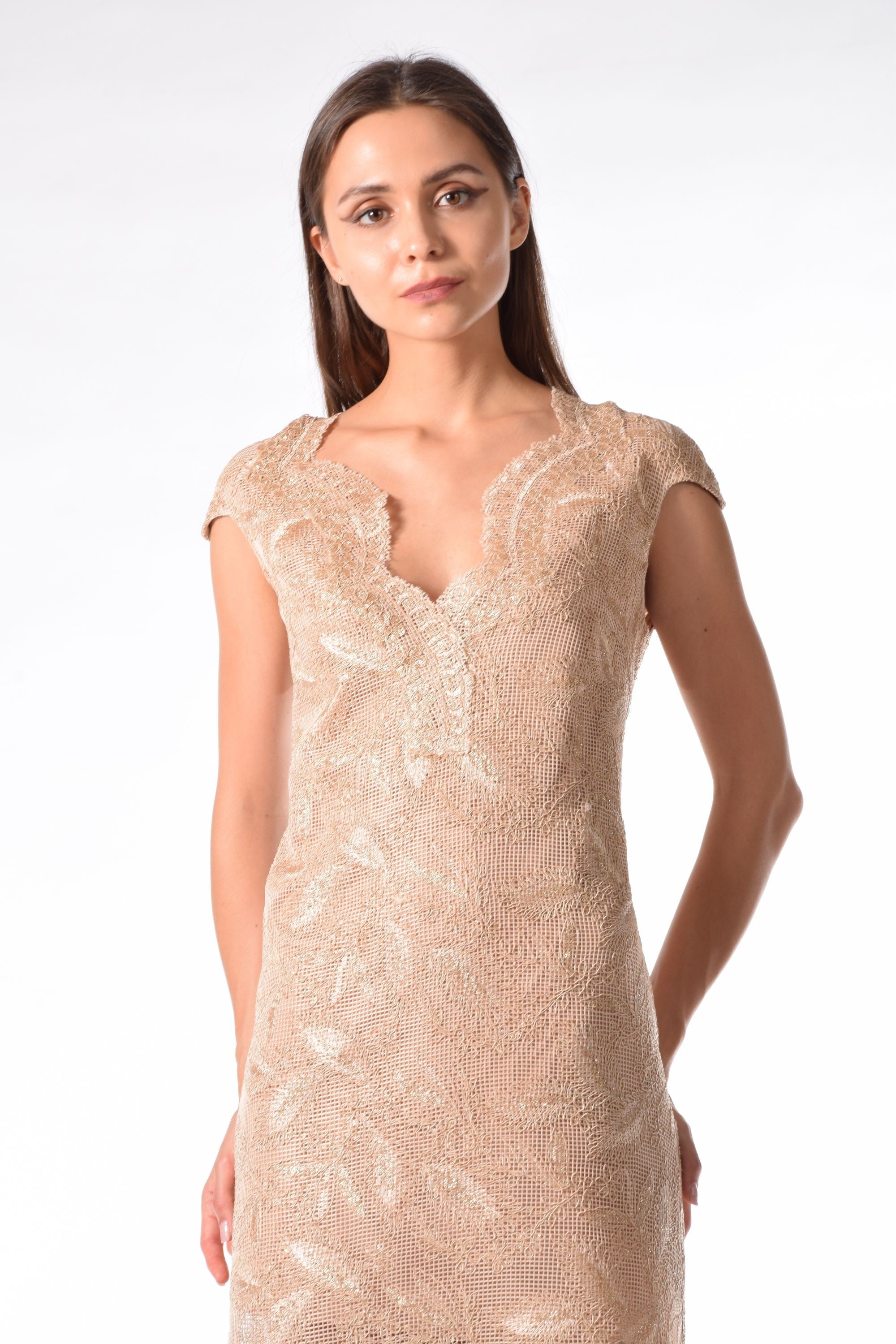 Abito pizzo oro