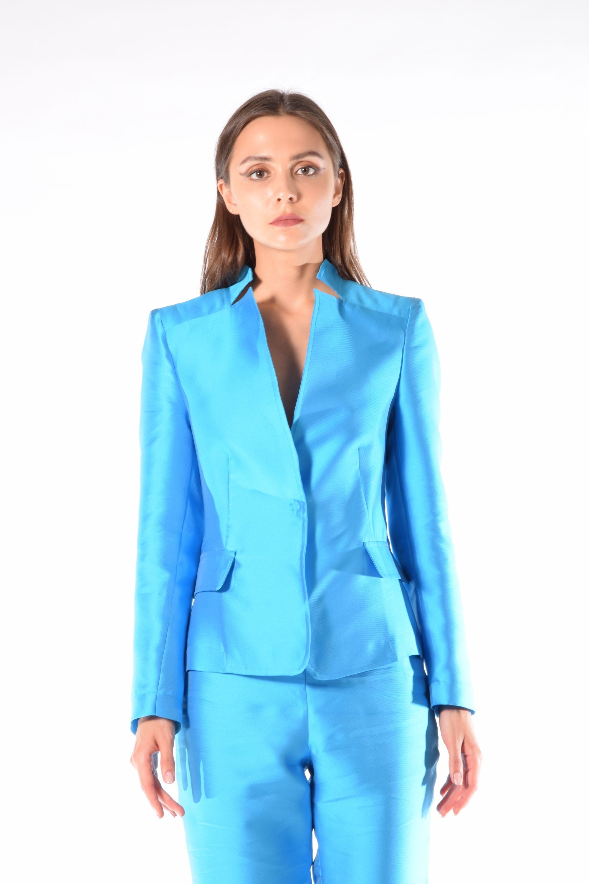 Giacca azzurra in duchesse