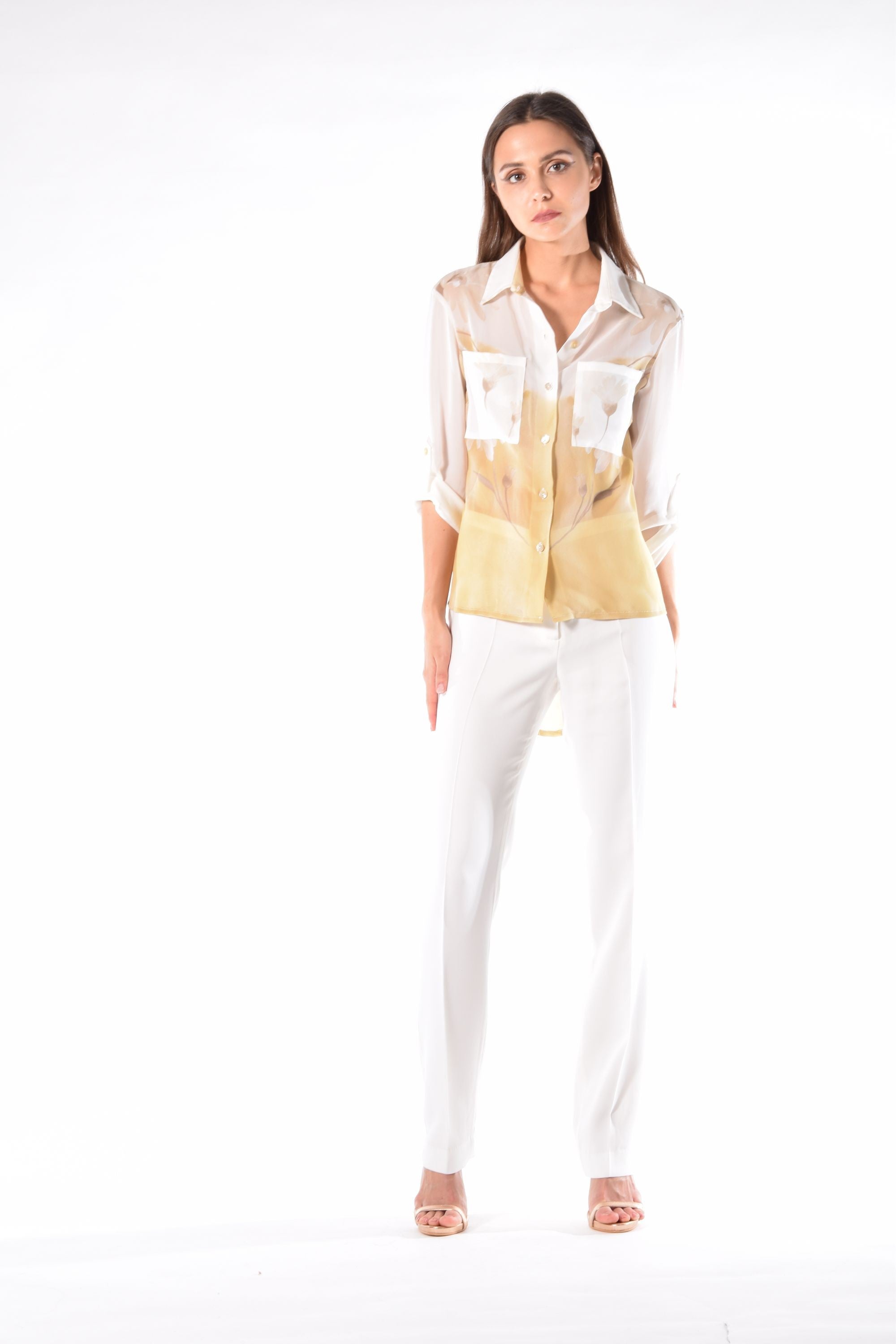 Camicia in georgette fantasia floreale