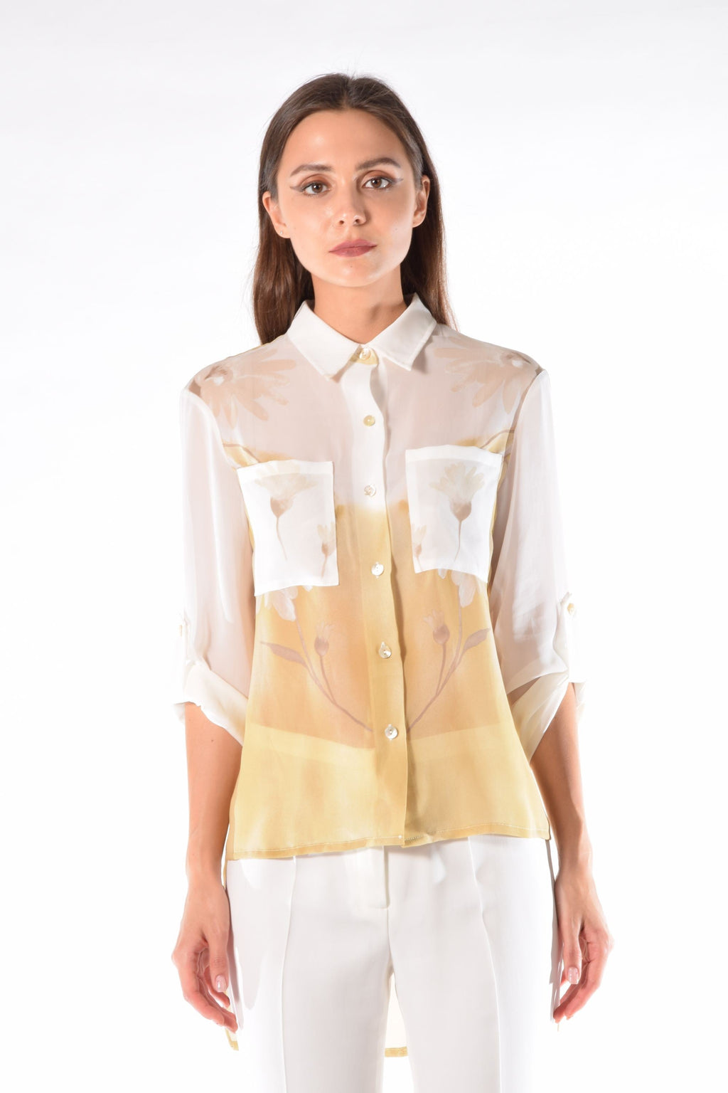 Camicia in georgette fantasia floreale