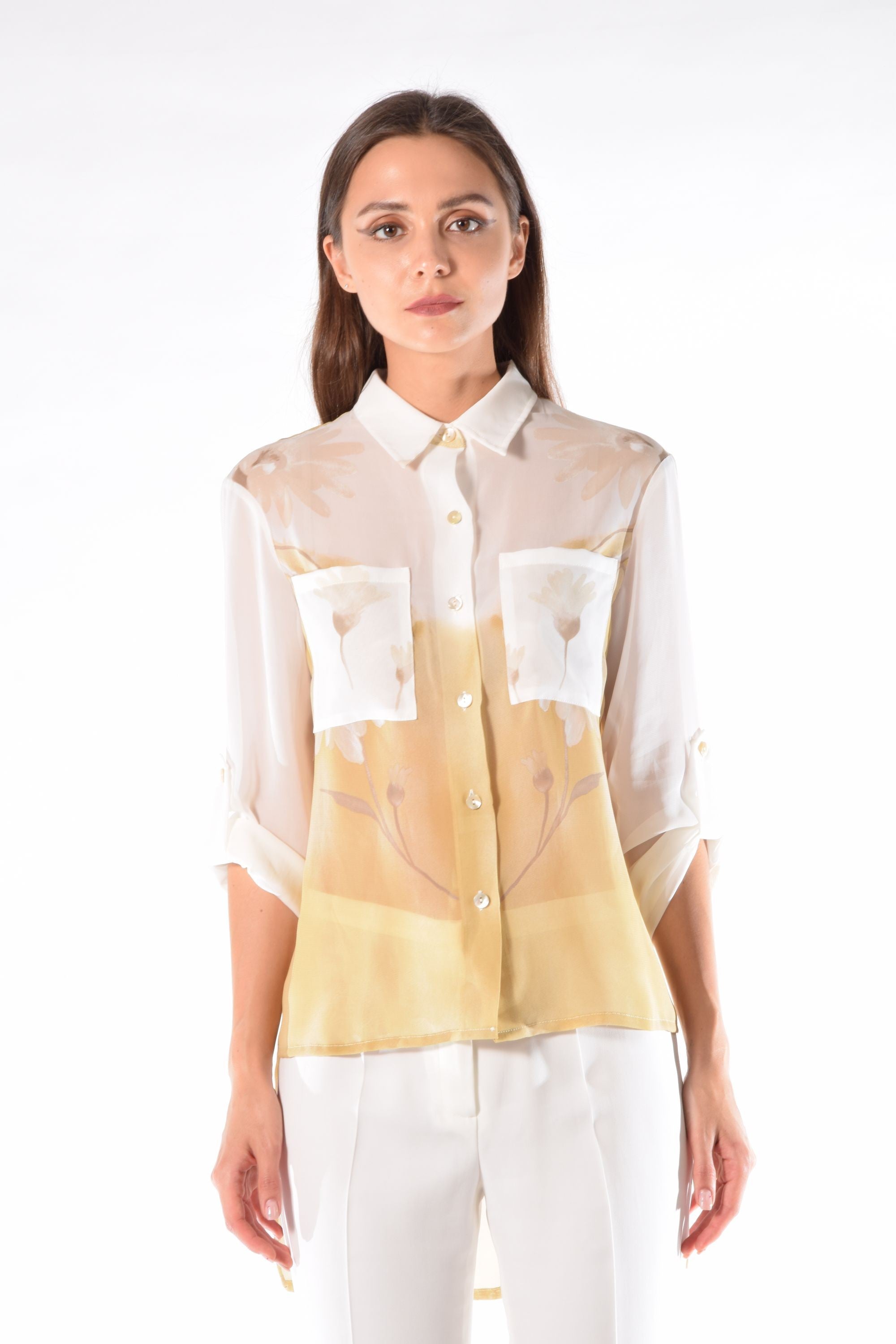 Camicia in georgette fantasia floreale