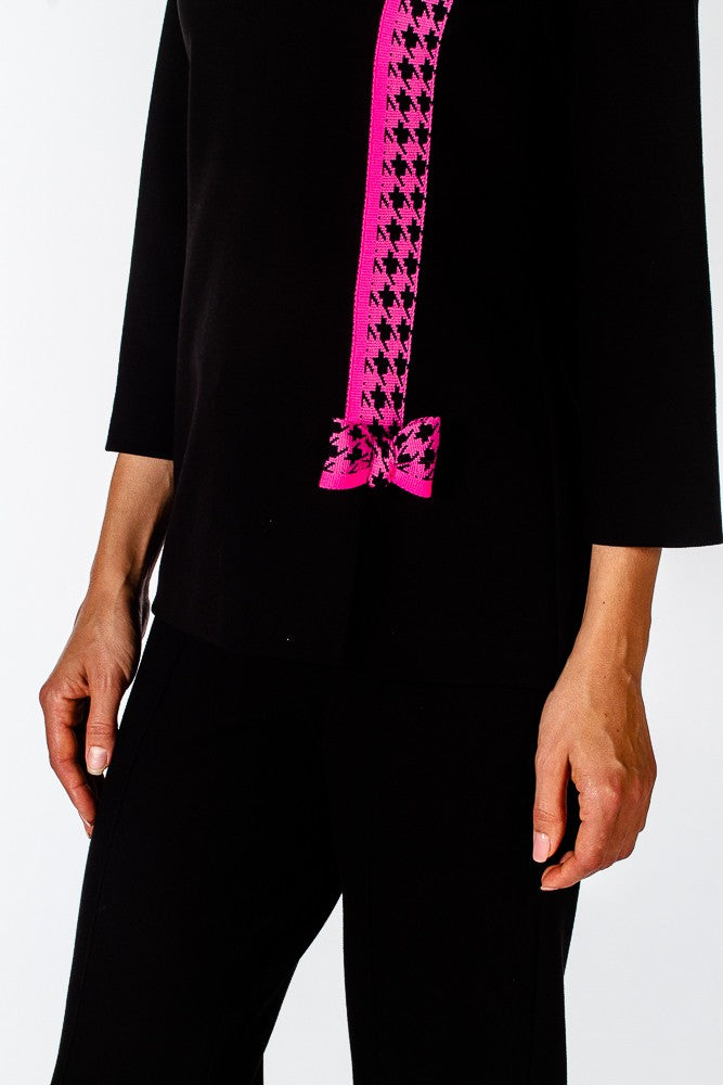 Casacca banda pied de poule fucsia