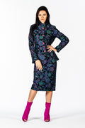 Giacca tessuto jacquard floreale