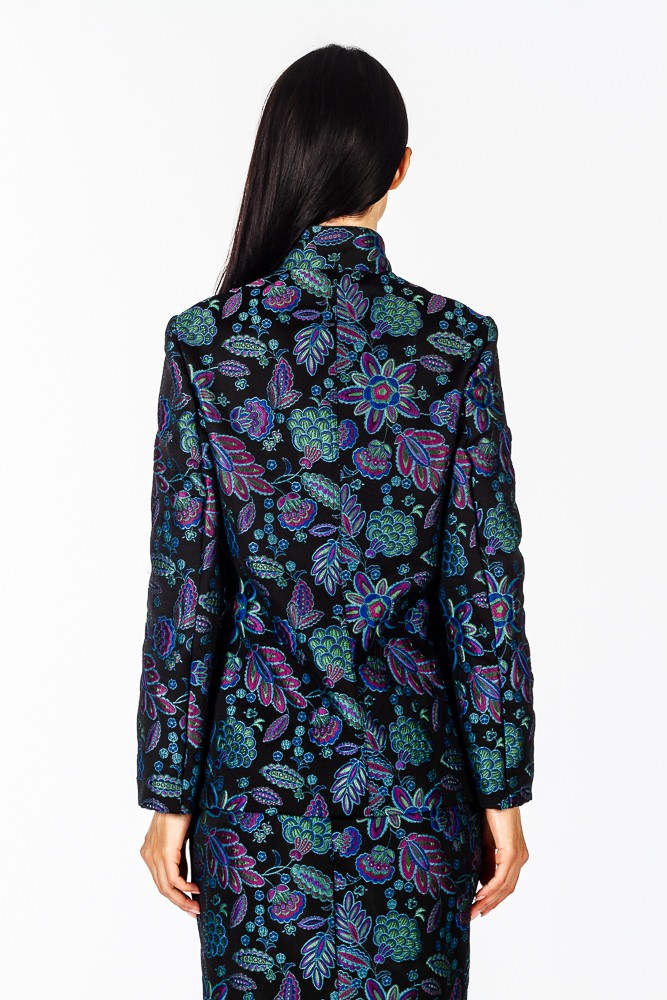 Giacca tessuto jacquard floreale