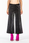 Pantalone gaucho lurex argento