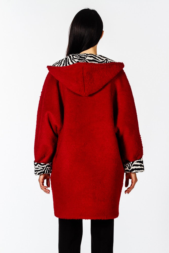 Cappotto rosso reversibile