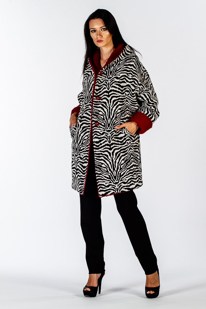 Cappotto rosso reversibile