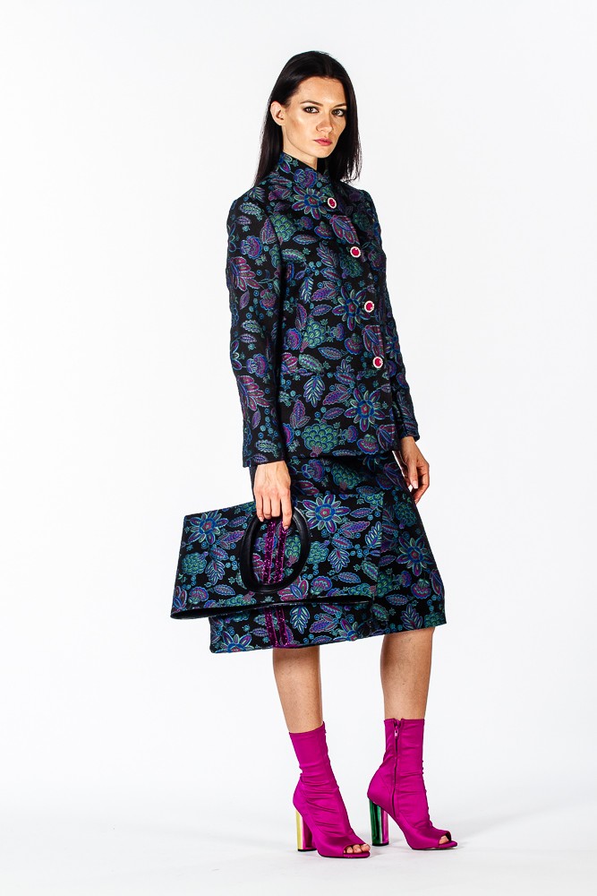 Borsa maxi shopper jacquard