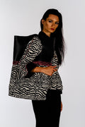 Borsa maxi shopper zebrata