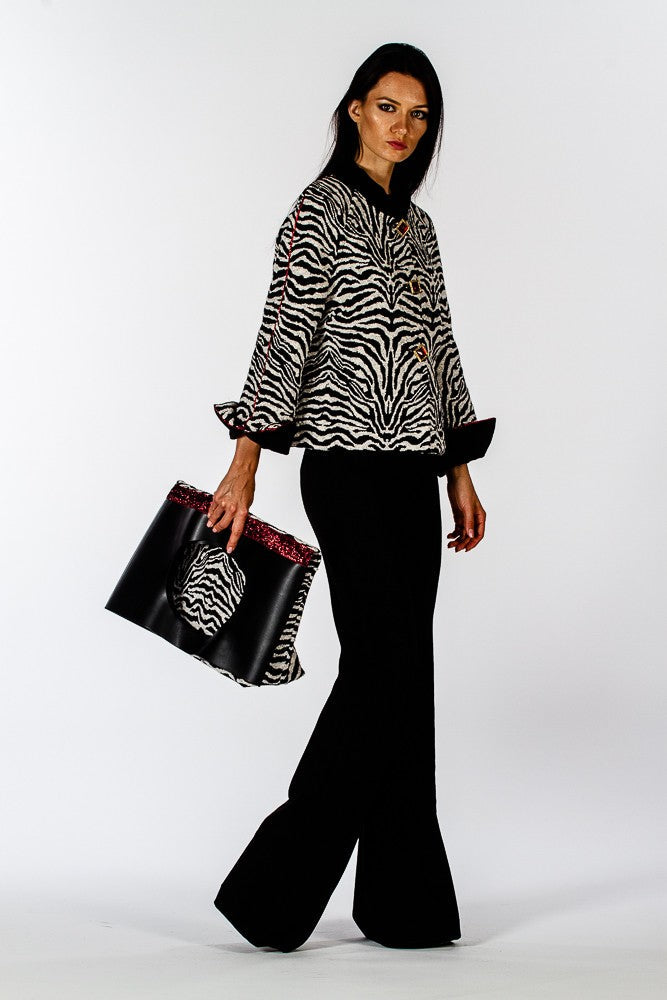 Borsa maxi shopper zebrata