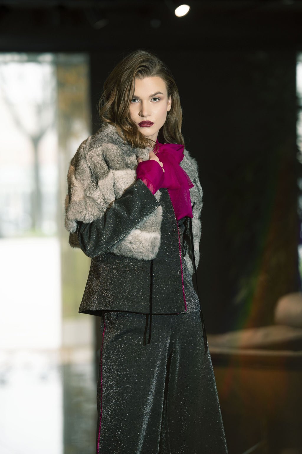 Giacca lurex argento