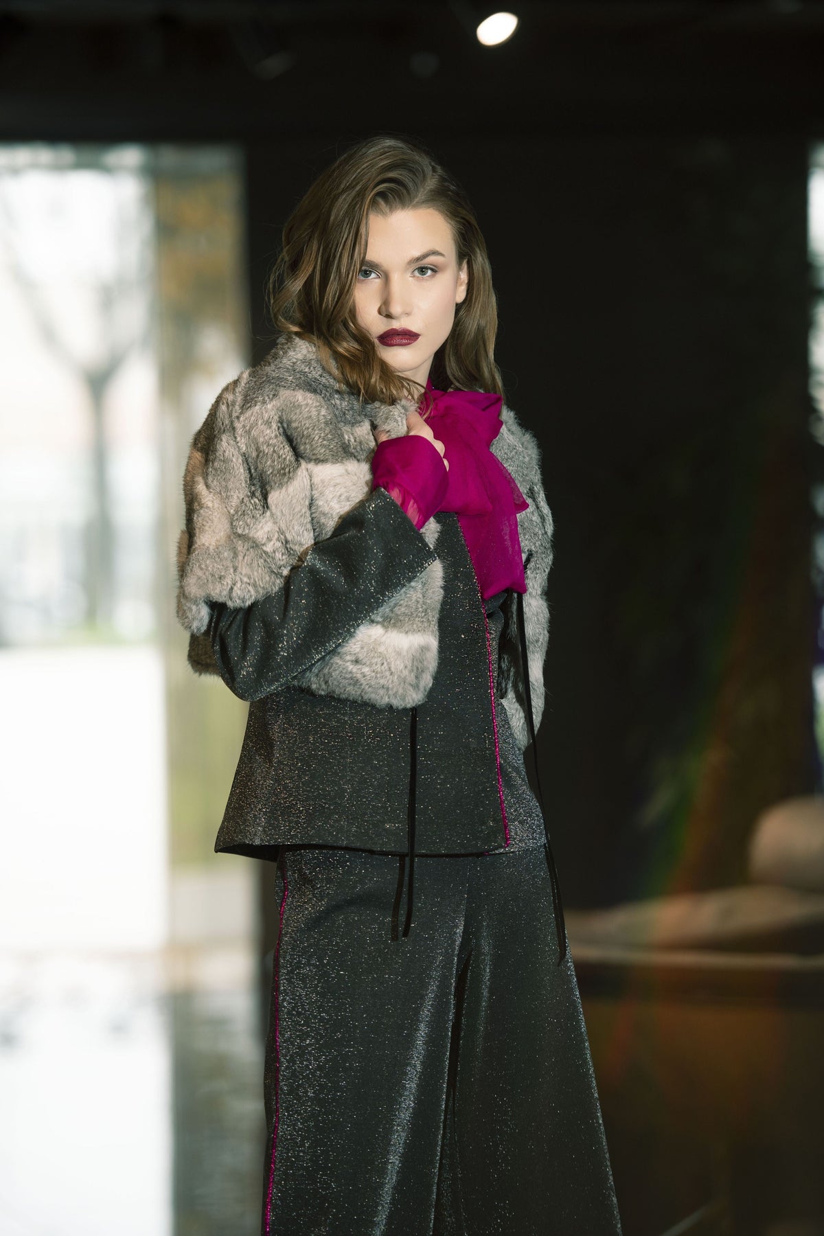 Giacca lurex argento