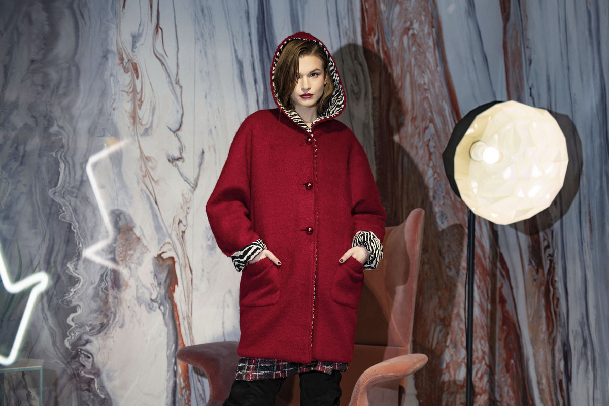 Cappotto rosso reversibile