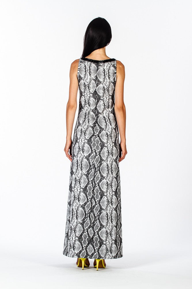 Abito lungo stile animalier