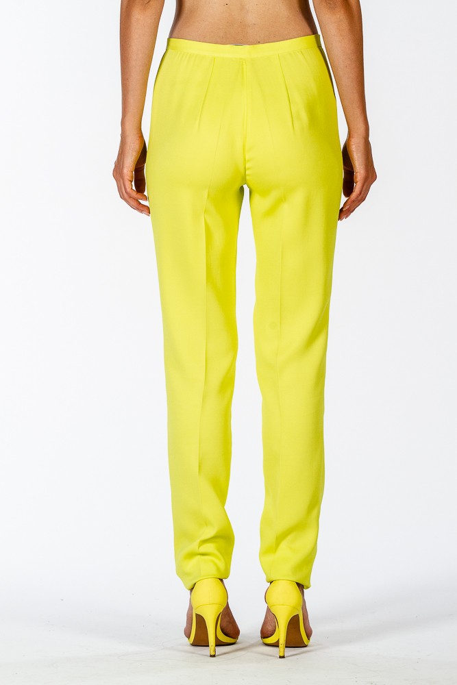 Pantalone classico in cadì elasticizzato